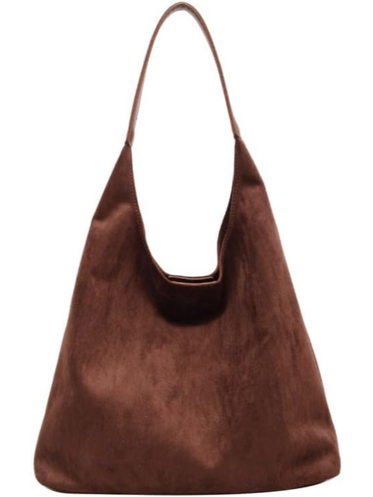 Suede Bag For Women Hobo Bag Slouchy Purse Fashionable Leather Shoulde Office To